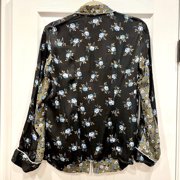 Sandro Floral Silk Blouse. Small - Picture 4 of 4